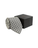Chokore Black & White Silk Tie - Plaids line