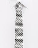 Chokore Black & White Silk Tie - Plaids line