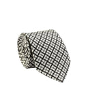 Chokore Black & White Silk Tie - Plaids line