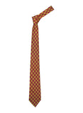Chokore Red and Lemon Green Silk Tie - Plaids line