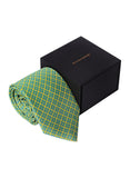 Chokore Light Green & Yellow Silk Tie - Plaids line