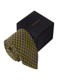 Chokore Yellow and Black Silk Tie - Plaids line