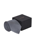 Dark Grey color silk tie for men