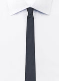 Dark Grey color silk tie for men