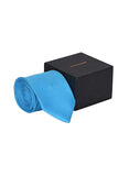 Light blue color silk tie for men