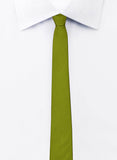 Mehandi Green color silk tie for men