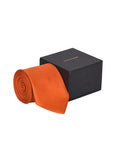 Rust color silk tie for men