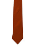 Rust color silk tie for men