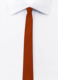 Rust color silk tie for men
