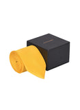Yellow color silk tie for men