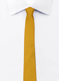 Yellow color silk tie for men