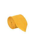 Yellow color silk tie for men