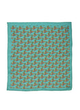 Chokore Sea Green Sea Horses Silk Pocket Square from the Wildlife range