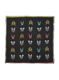 Chokore Grey Canine Silk Pocket Square from the Wildlife range
