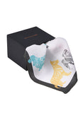 Chokore White Canine Silk Pocket Square from the Wildlife range
