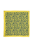 Chokore Blue & Yellow Birds Silk Pocket Square from the Wildlife range