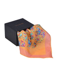 Chokore Multi-coloured Elephants Silk Pocket Square from the Wildlife range