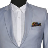 Chokore Multi-coloured Elephants Silk Pocket Square from the Wildlife range1