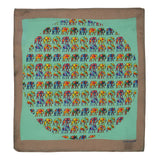 Chokore Multi-coloured Elephants Silk Pocket Square for Men from the Wildlife range
