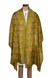 Printed Mehandi Green Silk Stole for Women