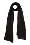 Printed Black & Red Silk Stole for Women
