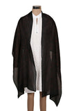 Printed Black & Red Silk Stole for Women