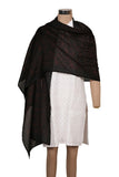 Printed Black & Red Silk Stole for Women
