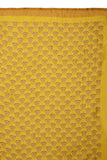 Printed Yellow & Magenta Silk Stole for Women