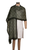 Printed Black & Yellow Silk Indian at Heart Stole for Women