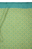 Printed Light Blue & Yellow Silk Stole for Women